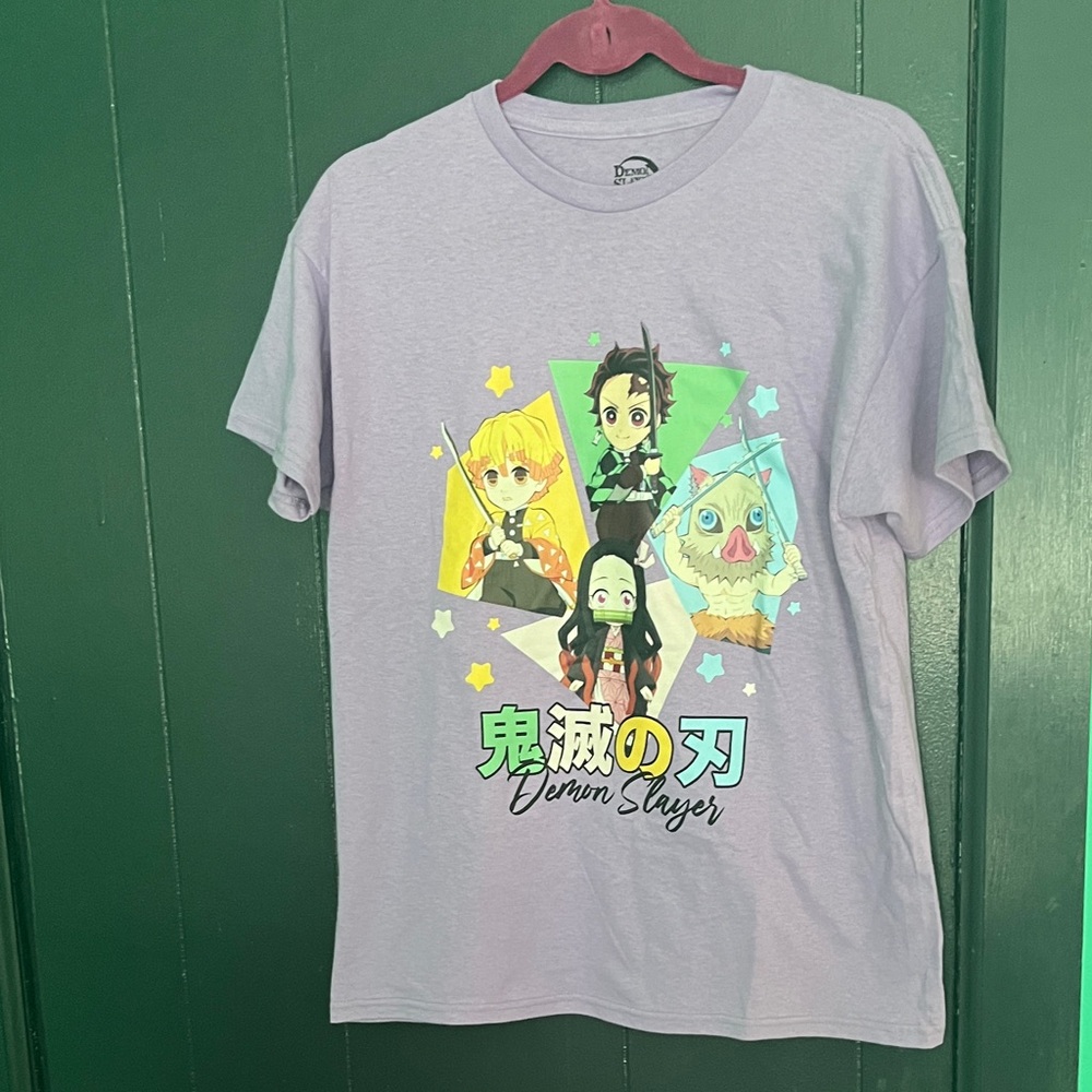 Hot Topic Demon Slayer Kids T-Shirt - Light Purple